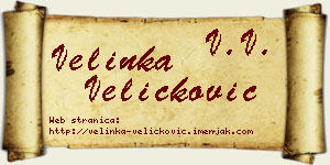 Velinka Veličković vizit kartica
